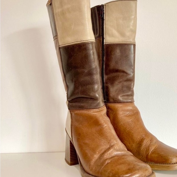 Vintage 90s Mustang Patchwork Boots - Picture 2 of 4